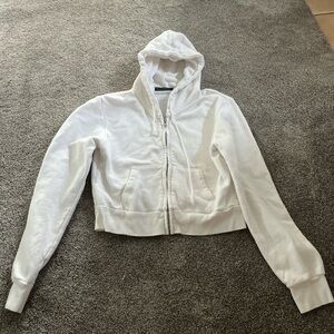 Brandy Melville Cropped Jip Up Hoodie
